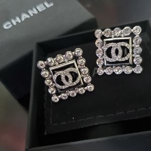 CHANEL Square CC Earrings